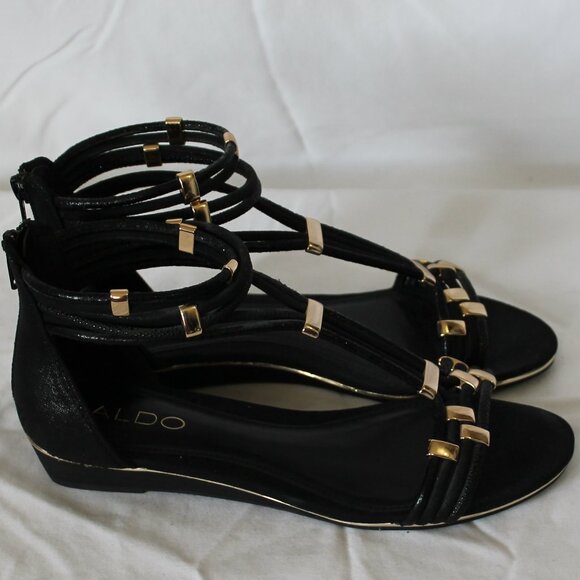 Aldo, Black gold finishes, 6.5 US - Picture 3 of 5